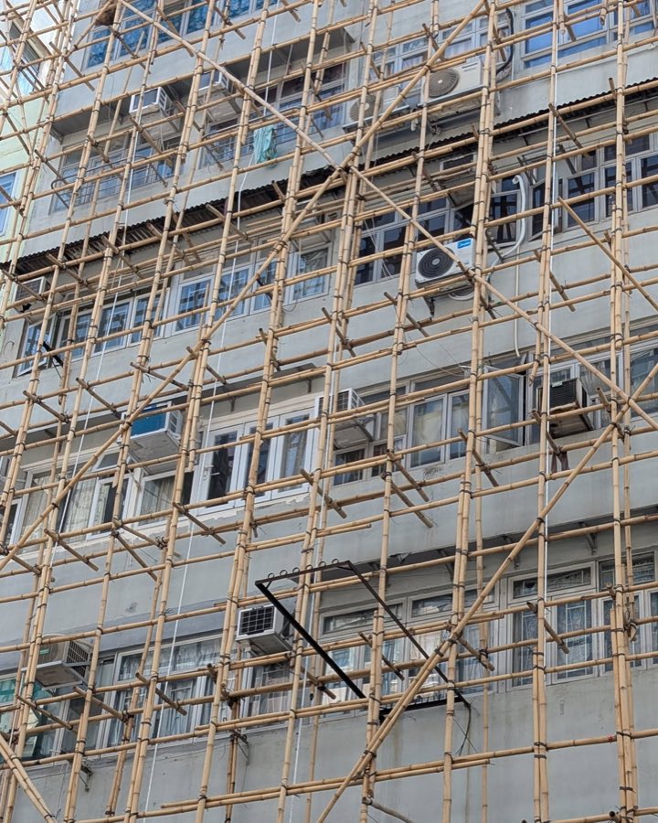 Bamboo scaffolding in Hong Kong