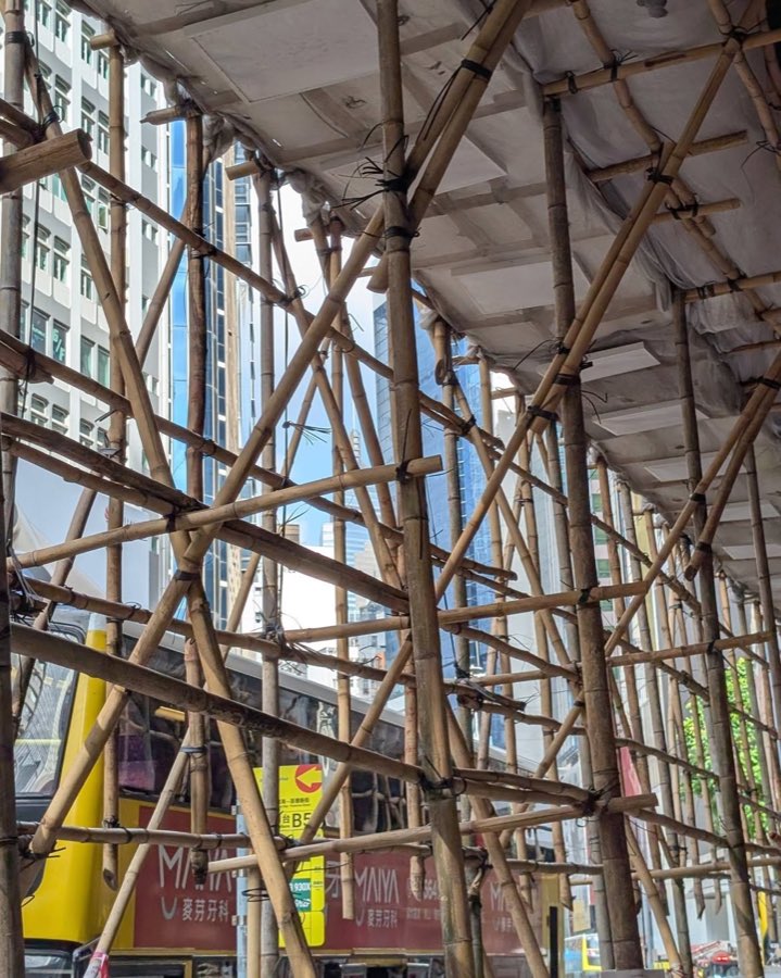 Bamboo scaffolding in Hong Kong