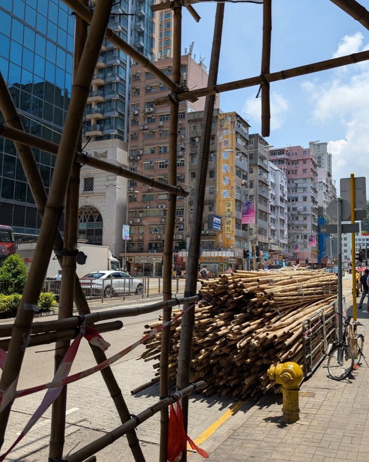Bamboo scaffolding in Hong Kong